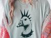 Punk Goose Mohawk Shirt Comfort Colors: Gift for Farmers - Farm Animal Stupid Goose, Alt Animal Tee, Rocker Shirt, Goth Tee