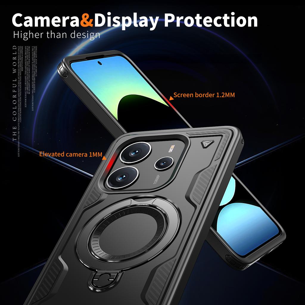 Armor Wireless Charge Cover Case for Xiaomi Redmi Note 14 5G Note14 Pro Plus Note 13 Pro+ Note13 Cases