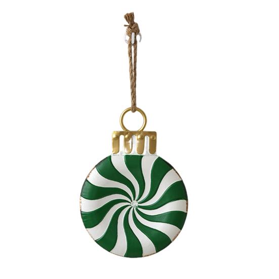 Metal Christmas Ornament Iron Gift Box/Candy/Drum Hanging Decorations for Christmas Tree Holiday Party Decor