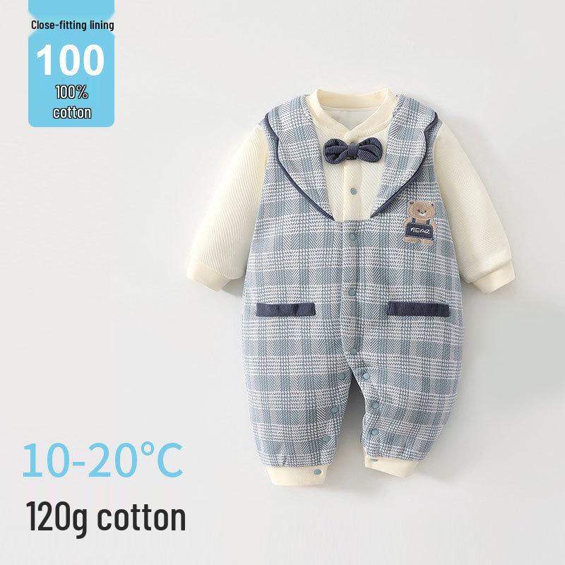 Floral Strap Newborn Romper: 120g Cotton Baby Crawling Suit for Infants and Toddlers