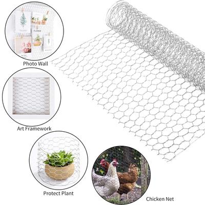 1/5M Chicken Iron Wire Mesh Animal Fence Net Hexagonal Netting Fencing Cages Aviary Fence for DIY Craft Home Garden Supplies