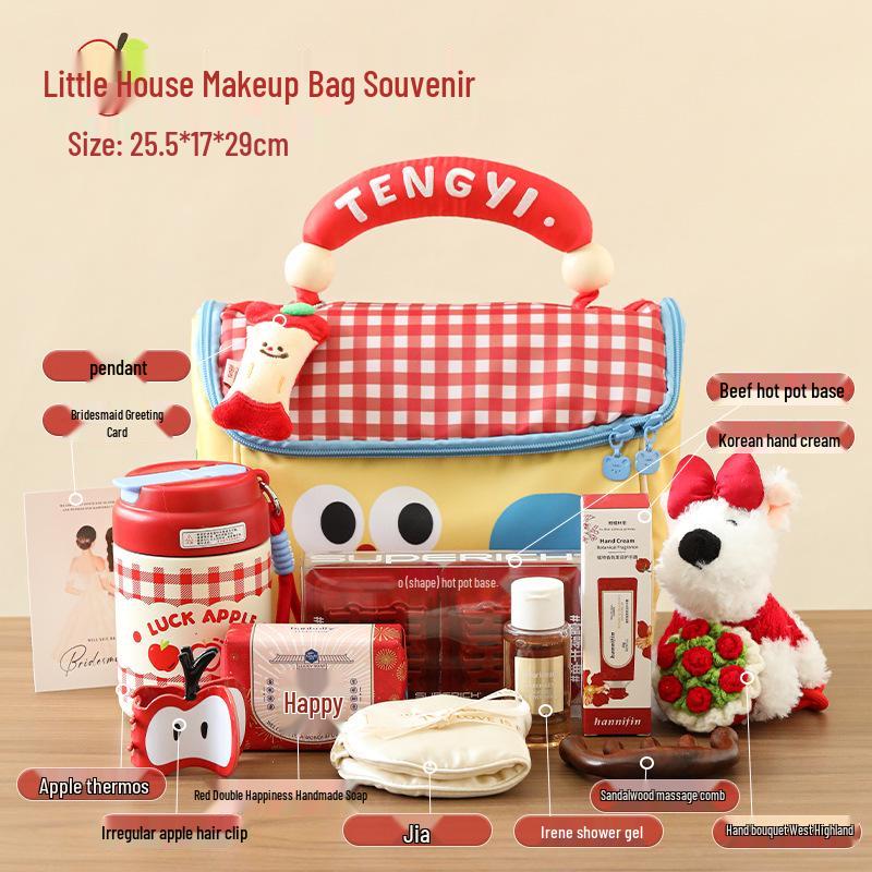 Geantă de machiaj elegantă pentru domnișoarele de onoare - Set cadou perfect pentru nuntă