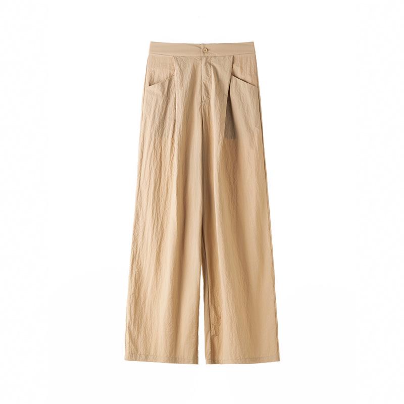 

Spring/Summer Women s Elastic Waist Sun Protection Wide Leg Pants - Lightweight, Loose, Comfortable, Ice-Feel Design. Extra Large