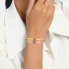 European and American fashion plain circle light luxury exaggerated bracelet women's titanium steel does not fade mirror circle bracelet