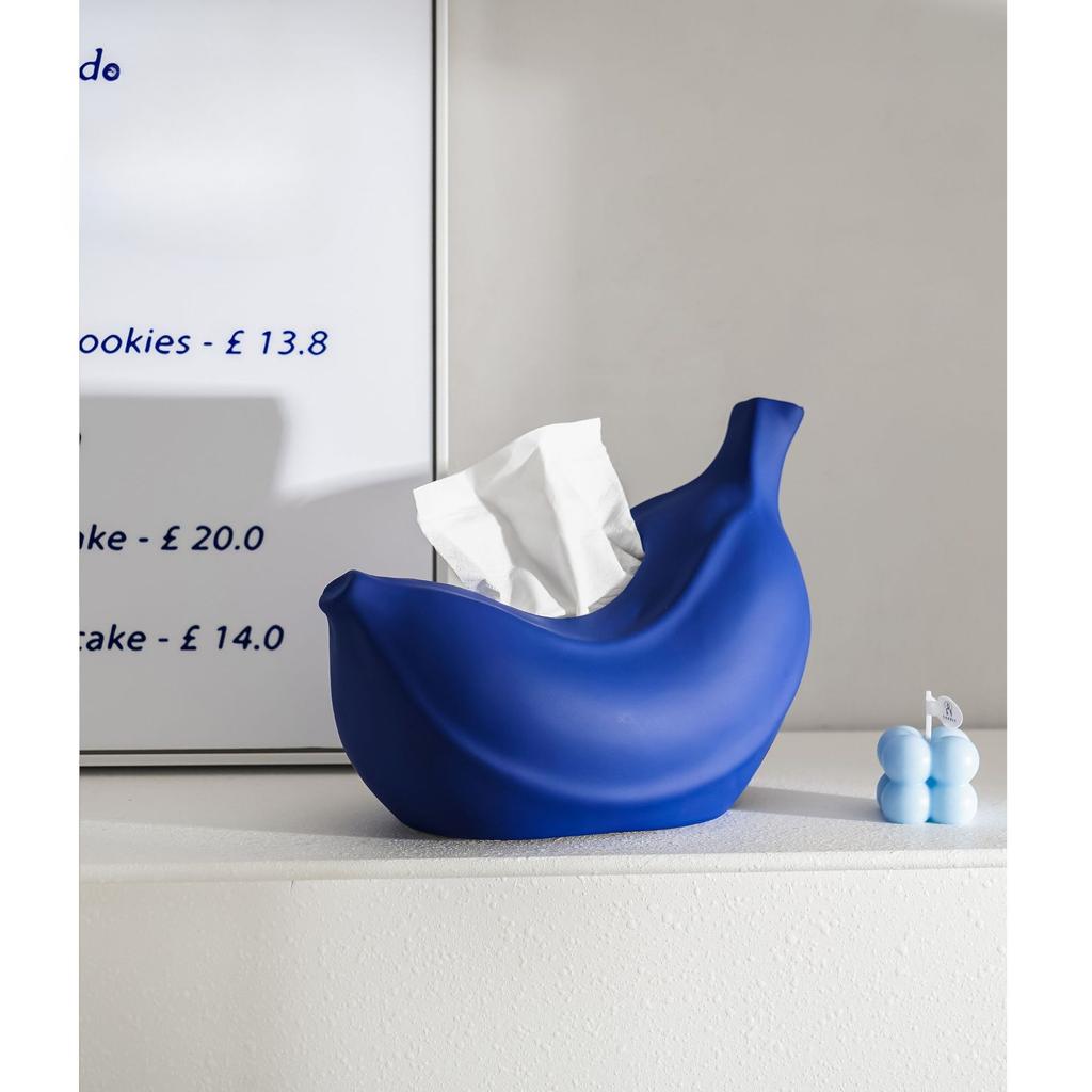 Banana Tissue Box Ceramic Creative No Anxiety Home Decor for Living Room Table