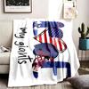 New York Giants Theme Personalized Outdoor Flannel Blankets Soft And Suitable For All Seasons Perfect For Sofas Beds And Camping
