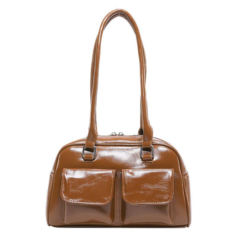 Women's bag niche design underarm baguette bag new shoulder bowling bag