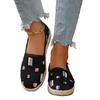 Summer Women Slip On Flat Canvas Shoes Lightweight Breathable Casual Loafers Comfortable Walking Footwear for Daily Use