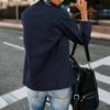 Jachetă subțire de bumbac pentru femei cu fermoar și nasturi tip capse Guler înalt Jachetă utility Toamnă Casual Mânecă lungă Îmbrăcăminte exterioară cu buzunare