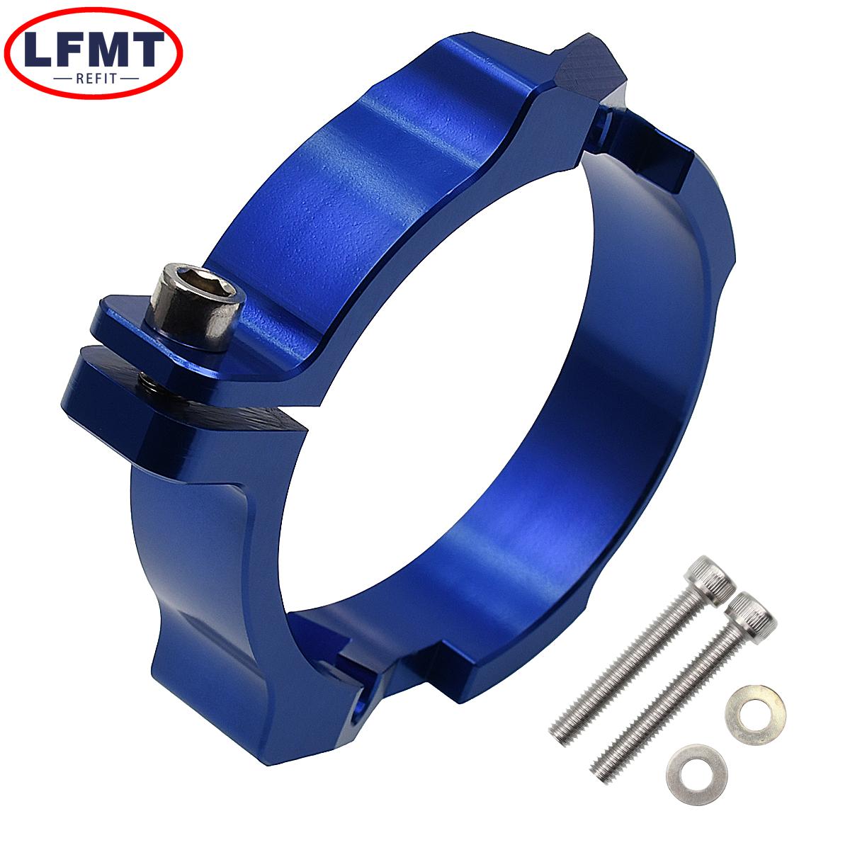 

Motorcycle CNC Exhaust Tip Muffler Pipe Clamp Flanges Protector Cover For KTM 250 300 EXC XC XCW XC-W Six Days XCW TPI 2017-2024 синий