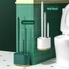 Wall-Mounted 3-in-1 Drainable Toilet Brush Set for Bathroom Corner Cleaning