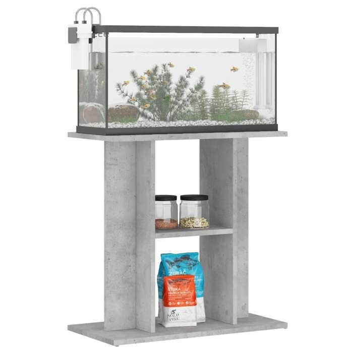 VidaXL Aquarium Stand Concrete Grey 60x30x60 Cm Engineered Wood 833571