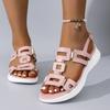 Fashion 2025 Women Wedge Sandals Anti-slip Slip on Comfortable Sandals Summer Fashion Round Head Beach Shoes Women Zapatos De Mujer