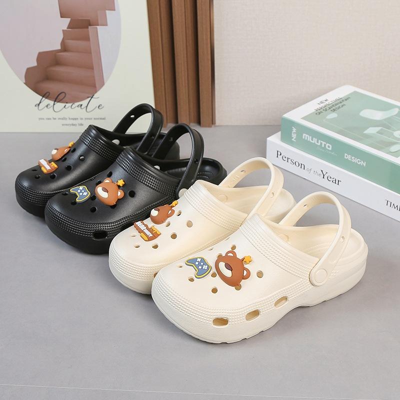 New Cute Bear Couple  Step On Shit Feeling At Home Wear Fashion Casual Garden Shoes Cool Slippers