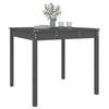 Vidaxl Stolik Ogrodowy, Szary, 82,5X82,5X76 Cm, Lite Drewno Sosnowe