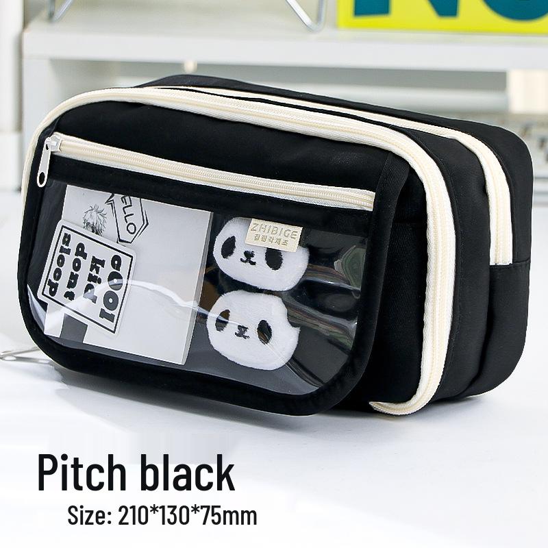 

Пенал большой вместимости для девочек: Стильный школьный рюкзак 2024 года для учеников начальной и средней школы чёрный