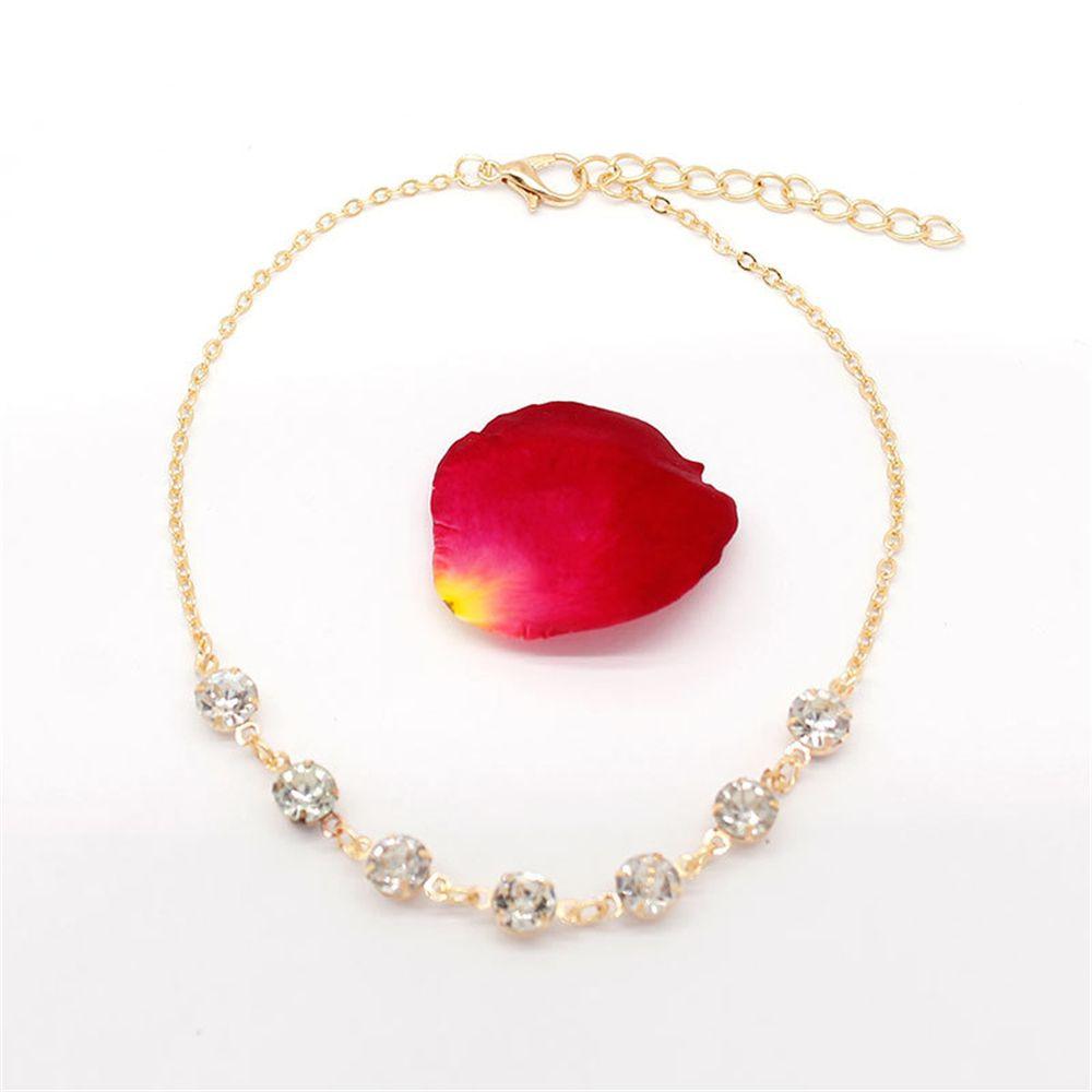 Women Fashion Birthday Gift Summer Beach Crystal Barefoot Foot Chains Rhinestone Anklets Sandal