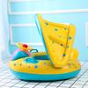 Baby Swim Ring with Sunshade, Toddler Inflatable Boat Float with Steering Wheel