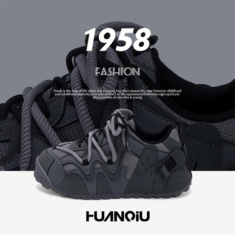 Global Mesh Breathable Board Shoes ZHQ68272 Summer Outdoor Retro Popular Men's Shoes Trendy Fashion Bread Shoes