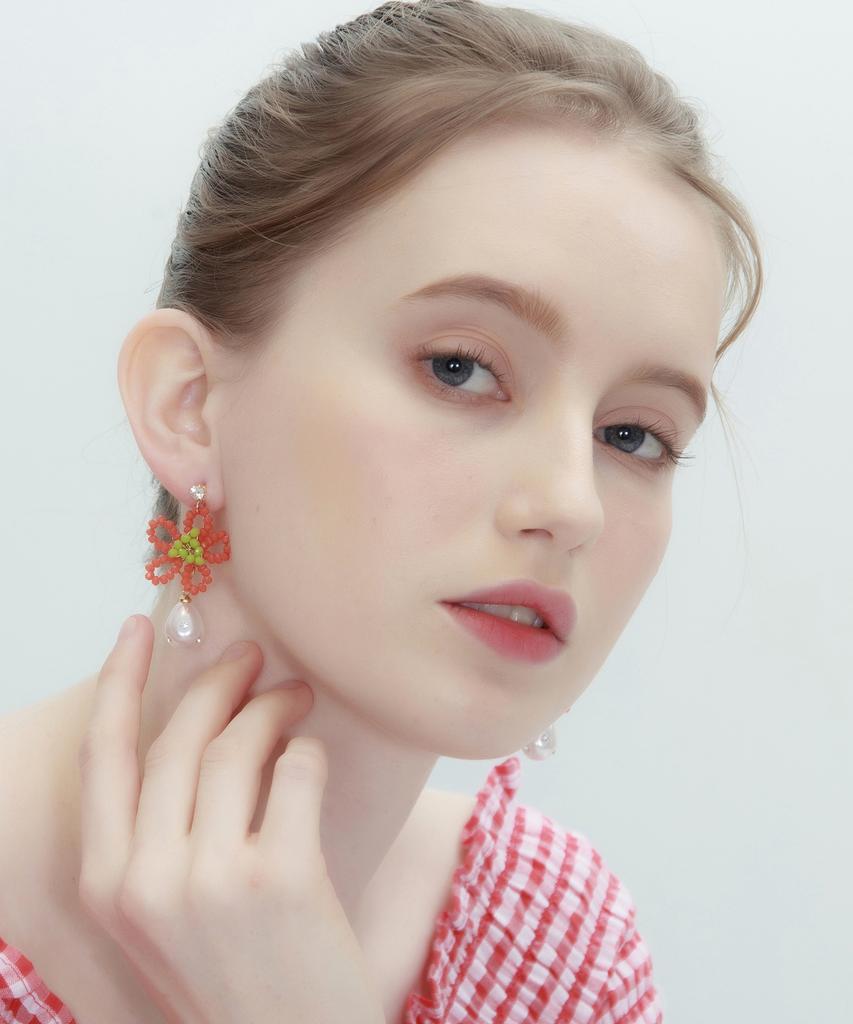 My Boo Pearl Drop Flower - Orange
