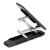 Multi Angle Cellphone Stand W Shaped Folding Phone Bracket Self Adhesive Phone Holder for 4 To 8 Inch Smartphones Black