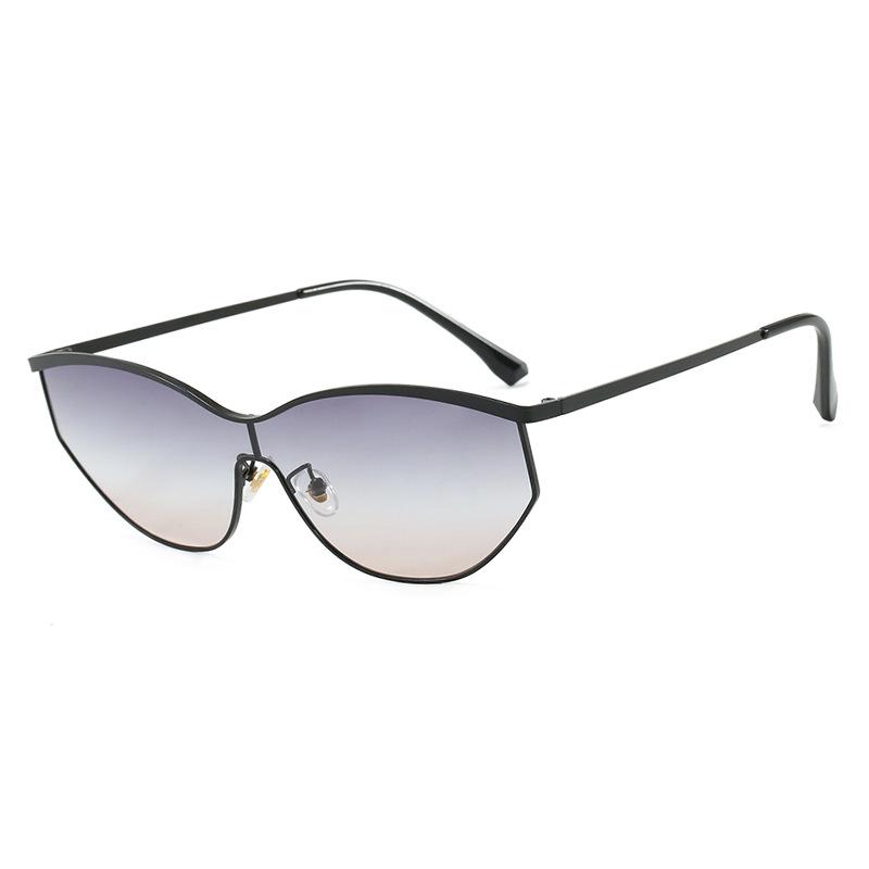 Y2K Future Technology Sense Cat Eye Sunglasses New Fashionable Large Frame UV Resistant Glasses UV400 Shades Eyewear