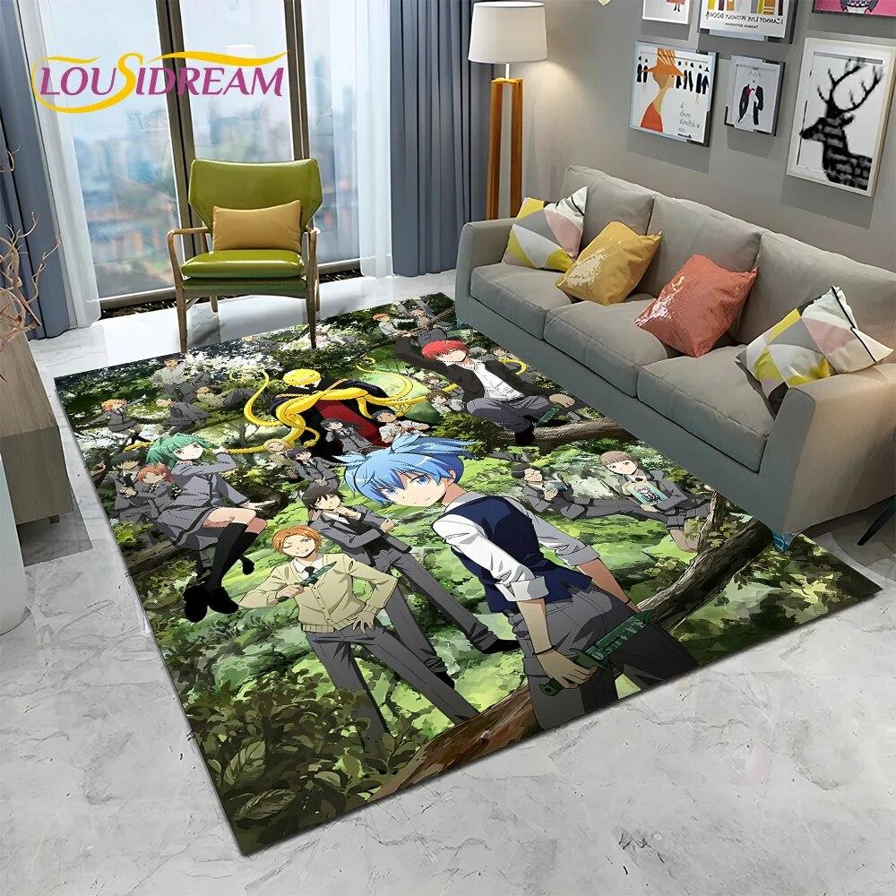 Cartoon Assassination Classroom Anime Carpet Rug for Home Living Room Bedroom Sofa Doormat Decor,kid Area Rug Non-slip Floor Mat
