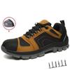 Modne buty robocze ze stalowymi noskami dla mężczyzn, odporne na oparzenia i rozbicia, buty robocze i obuwie ochronne męskie odporne na przebicie