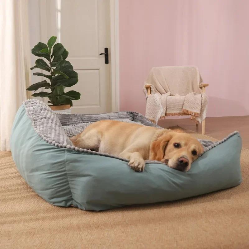 Dog Kennel Large Dogs Winter Warm Pet Mat Golden Retriever Pet Winter Sofa Dog Mat Four Seasons Universal Dog Cats Bed Pet Items