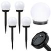 White Ball Garden Solar Lamp LED Lights 4 Pcs