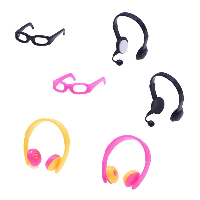 Casă de păpuși mică păpușă colorată ochelari BJD Mini simulare căști Ob11 ochelari de soare recuzită accesorii model