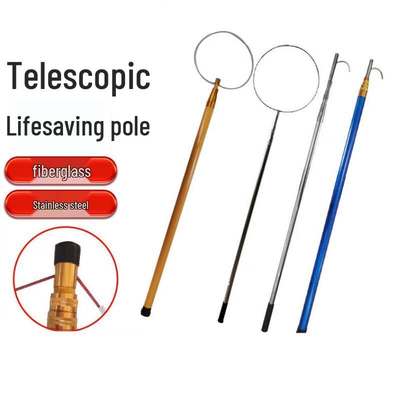 Swimming Pool Telescopic Rescue & Salvage Pole One Size
