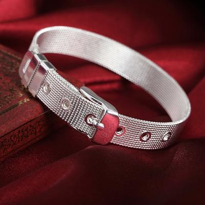 Bracciale in argento 925 con catena di design alla moda, bellissimi braccialetti di gioielli di alta qualità per donna, uomo, regalo