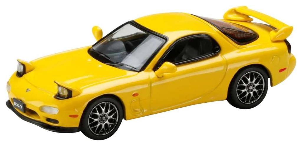 HJ64 1/64 Infini RX-7 (FD3S) TYPE RS Custom Version Sunburst Yellow Finished Product