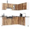 11 Piece Kitchen Cabinet Set Kalmar Vintage Wood Look Particleboard