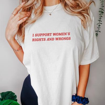 Podporuji práva a křivdy žen Tričko pro ženy Muže Vtipné Feministické Bavlněné Krátký Rukáv Tričko Vysoká Kvalita Streetwear