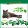 Lucky Green Check Collar Pet Accessory For St.paddys Day