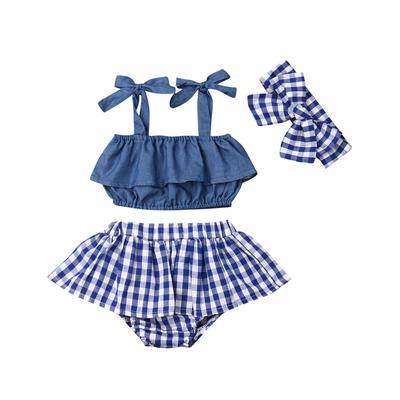 3pcs Infant Baby Girl Outfits 4th of July Star Patriotic Boob Tube Tops Shirt Striped Bow Shorts Clothes