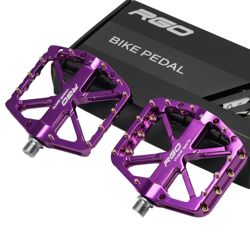 RGO CNC-Aluminiumlegierung Mountainbike-Pedale - Mit Pins für Downhill, Dirt, Slope und XC