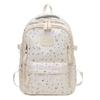 Schoolbag Star Printed Backpack Women's Youth Korean Edition Fashion Travel Backpack Large Capacity Junior High School Student School Bag