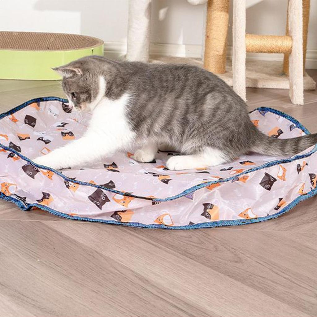Automatic Cat Toy Indoor Cat Toys For Boredom With Rolling Ball Self-Activity Oxford Rechargeable Automatic Hunting Cover For