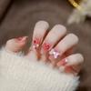 24Pcs Gradient Long Ballet Press On Nails With Glue Full Cover Acrylic False Nails Artificial Manicure Tips