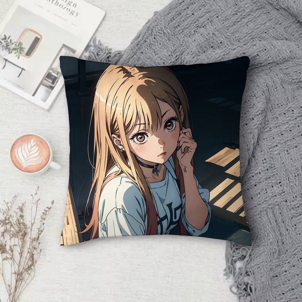 

My DressUp Darling Doublesided Printed Square Pillow Cover Decorative Cushion Cover for Sofa Bedroom Bedside 30X30cm