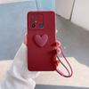 Redmi12c Love Heart Lanyard Silicone Case On For Xiaomi Redmi NOTE 11 12c 12 4g 10 10a 10c 8 9 9a 9c Nfc A1 A2 Redmi12 Camera Cover Redmi12