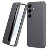 Capa de Couro com Janela Smart View para Samsung Galaxy A57 5G, Cinza
