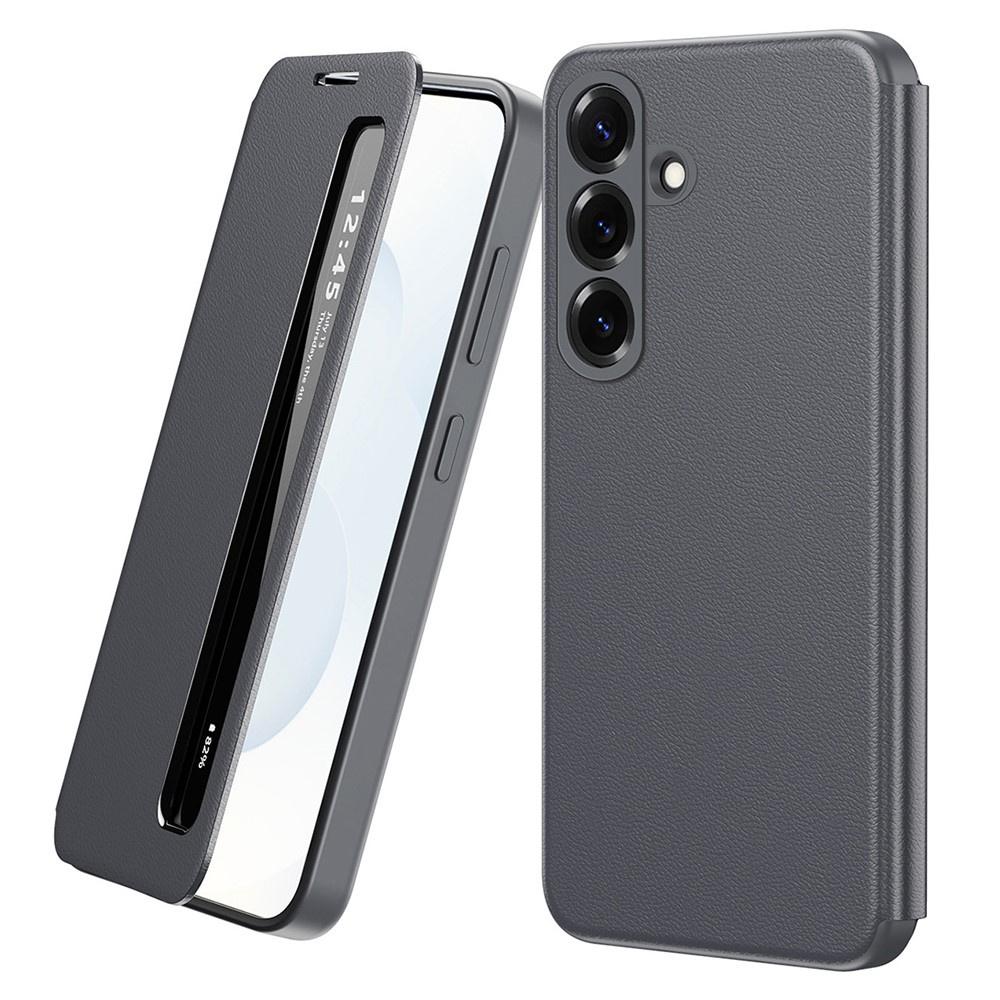 Samsung Galaxy A57 5G Smart View Window Lederen Hoesje, Grijs