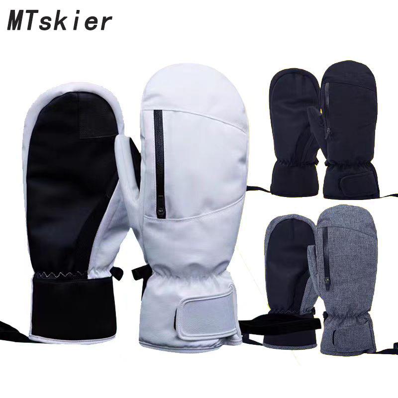Waterproof Winter Ski Gloves: Durable, Warm, Touchscreen-Compatible, Single & Double Board Five-Finger Mittens.