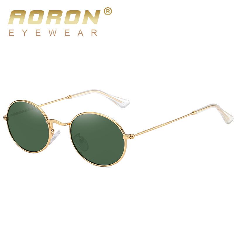 AORON Polarized Round Metal Fashion Sunglasses A604 Mirror Edition