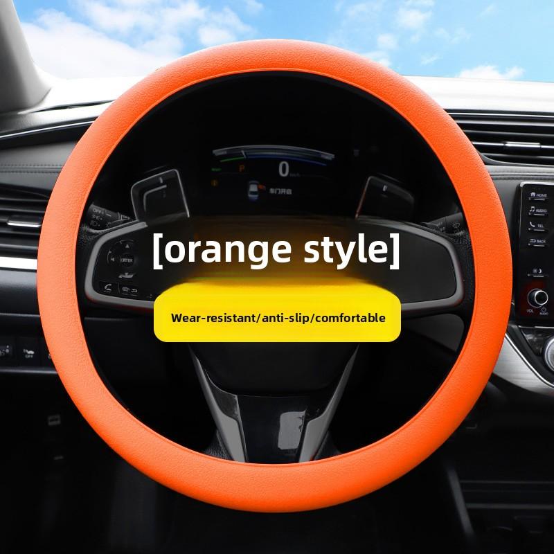 

Универсальная силиконовая накладка на руль Нескользящая, дышащая, всесезонный автомобильный аксессуар 32-40cm universal оранжевый