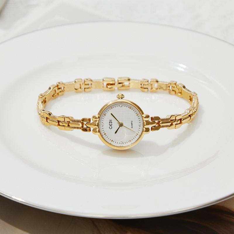 Gedi Womens Vintage Waterproof Quartz Watch With Jewelry Clasp For Elegant Fashion